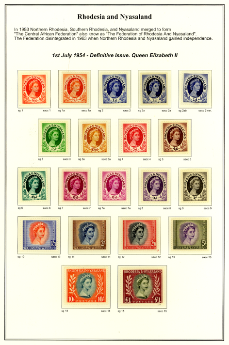 Rhodesia and Nyasaland Album Page